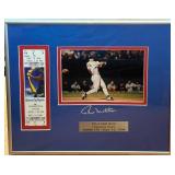 MN Twins Paul Molitor 3000th Hit - Sept 16, 1996 Autographed Framed Print with Original Game Ticket
