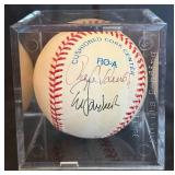 MN Sports Figures Autographed Baseball - Johnny Bench, Tim Laudner, Alana Blahok #18 and more  from the Burnet Golf Classic