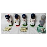 Set of 5 Minnesota Twins 2001 Bobbleheads - Bert Blyleven, Rod Carew, Kirby Puckett, Dave Winfield, and Sid Hartman