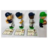 2003 Minnesota Twins Bobbleheads - Corey Koskie, Torii Hunter, Eddie Guardado and Wally the Beer Man and Sept 24, 2003 Star Tribune Front Page Copy