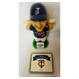 2003 Minnesota Twins Bobbleheads - Corey Koskie, Torii Hunter, Eddie Guardado and Wally the Beer Man and Sept 24, 2003 Star Tribune Front Page Copy