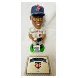 2003 Minnesota Twins Bobbleheads - Corey Koskie, Torii Hunter, Eddie Guardado and Wally the Beer Man and Sept 24, 2003 Star Tribune Front Page Copy