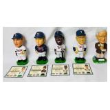 Set of 5 Minnesota Twins 2002 Bobbleheads  LOT 2 - Tom Kelly, Jim Kaat, Cristian Guzman, Doug Mientkiewicz and Sid Hartman
