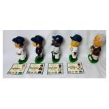 Set of 5 Minnesota Twins 2002 Bobbleheads  LOT 2 - Tom Kelly, Jim Kaat, Cristian Guzman, Doug Mientkiewicz and Sid Hartman