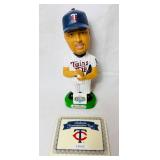 2003 Minnesota Twins Bobbleheads - Corey Koskie, A.J. Pierzynski, Eddie Guardado and Wally the Beer Man and Sept 24, 2003 Star Tribune Front Page Copy