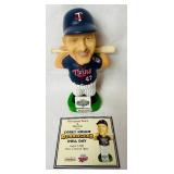 2003 Minnesota Twins Bobbleheads - Corey Koskie, A.J. Pierzynski, Eddie Guardado and Wally the Beer Man and Sept 24, 2003 Star Tribune Front Page Copy