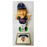 2003 Minnesota Twins Bobbleheads - Corey Koskie, A.J. Pierzynski, Eddie Guardado and Wally the Beer Man and Sept 24, 2003 Star Tribune Front Page Copy