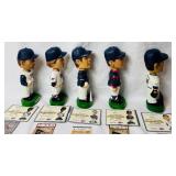 2005 & 2006 MN Twins Bobbleheads - 2005 Johan Santana, 2005 Joe Nathan, 2006 Billy Martin, 2006 Brad Radke and 2006 Jack Morris