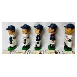 2005 & 2006 MN Twins Bobbleheads - 2005 Johan Santana, 2005 Joe Nathan, 2006 Billy Martin, 2006 Brad Radke and 2006 Jack Morris
