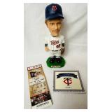 2005 & 2006 MN Twins Bobbleheads - 2005 Johan Santana, 2005 Joe Nathan, 2006 Billy Martin, 2006 Brad Radke and 2006 Jack Morris