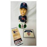 2005 & 2006 MN Twins Bobbleheads - 2005 Johan Santana, 2005 Joe Nathan, 2006 Billy Martin, 2006 Brad Radke and 2006 Jack Morris