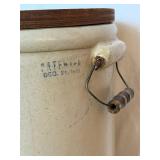 Vintage Red Wing 5 Gallon Union Stoneware Crock with Bale Handles and Wooden Lid