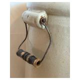 Vintage Red Wing 5 Gallon Union Stoneware Crock with Bale Handles and Wooden Lid