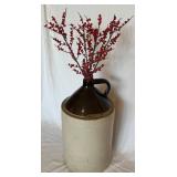 Vintage Large 21" Tall 5 Gallon Stoneware Crock Moonshine Jug