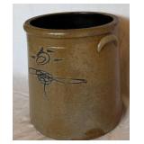 Antique 5 Gallon Bee Sting Stoneware Salt Glazed Crock