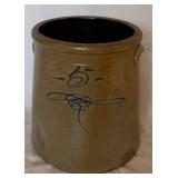 Antique 5 Gallon Bee Sting Stoneware Salt Glazed Crock