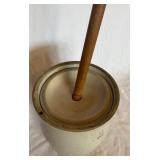 Antique Red Wing Union 2 gallon Stoneware Butter Churn with Lid and Wooden Dasher