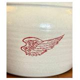 Red Wing Stoneware Bean Pot with Lid, Red Wing Pitcher and Red Wing Mini Crock