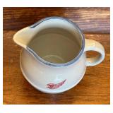 Red Wing Stoneware Bean Pot with Lid, Red Wing Pitcher and Red Wing Mini Crock