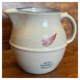 Red Wing Stoneware Bean Pot with Lid, Red Wing Pitcher and Red Wing Mini Crock