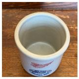 Red Wing Stoneware Bean Pot with Lid, Red Wing Pitcher and Red Wing Mini Crock
