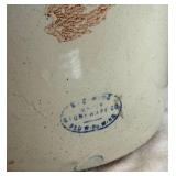 Vintage Red Wing Union Stoneware 2 Gallon Crock and Robinson Ransbottom Blue Crown 2 Gallon Stoneware Crock