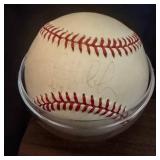 Kent Hrbek Autographed Baseball Card and Baseball