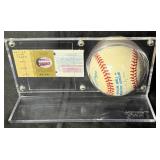 Minnesota Twins Eric Milton Autographed Baseball with Ticket from His September 11, 1999 Game