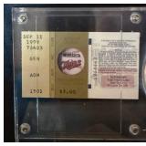 Minnesota Twins Eric Milton Autographed Baseball with Ticket from His September 11, 1999 Game