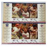 Kirby Puckett World Series Hero Bobblehead and Kirby Puckett Weekend Ticket Strips - LOT 2
