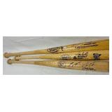 MN Twins Autographed Commerative Wooden Baseball Bats LOT 2 - Tom Kelly, Corey Koskie, and Jacque Jones