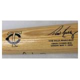 MN Twins Autographed Commerative Wooden Baseball Bats - Tom Kelly, Corey Koskie, and Jacque Jones