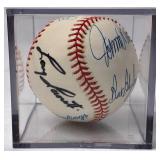 MN Sports Figures Autographed Baseball LOT 2 - Bery Blyleven, Fred Cox, Johnny Bench, Kevin McHale, Dark Star and more