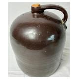 Vintage Robinson Ransbottom Blue Crown No.2 Bean Pot and Beehive Brown Glazed Stoneware Jug