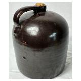 Vintage Robinson Ransbottom Blue Crown No.2 Bean Pot and Beehive Brown Glazed Stoneware Jug