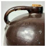 Vintage Robinson Ransbottom Blue Crown No.2 Bean Pot and Beehive Brown Glazed Stoneware Jug