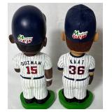 Set of 5 Minnesota Twins 2002 Bobbleheads - Tom Kelly, Jim Kaat, Cristian Guzman, Doug Mientkiewicz and Sid Hartman