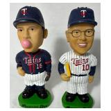 Set of 5 Minnesota Twins 2002 Bobbleheads - Tom Kelly, Jim Kaat, Cristian Guzman, Doug Mientkiewicz and Sid Hartman