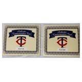 Set of 5 Minnesota Twins 2002 Bobbleheads - Tom Kelly, Jim Kaat, Cristian Guzman, Doug Mientkiewicz and Sid Hartman