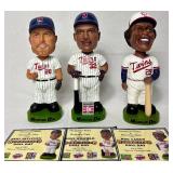 Minnesota Twins 2001 Bobbleheads - Bert Blyleven, Rod Carew, Dave Winfield, Kirby Puckett and Sid Hartman