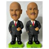 Jesse Ventura Bobbleheads and Reform Party Super Bowl Bash 1999 Autographed Button