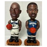 2000 Minnesota Timberwolves Boobleheads - Sam Mitchell, Kevin Garnett, Terrell Brandon, Cauncey Billups and Wally Szczerbiak