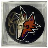 Phoenix Coyotes Rick Tocchet #22 Autographed Hockey Pucks 2000