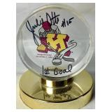 Minnesota Gophers Womans Hockey Autographed Pucks - Julie Otto #15 First Goal in Program
