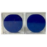 USA Hockey Blue Pucks Autographed by Alana Blahok #18 and Karen Bye #6