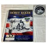 Jordan Leopold Autographed Hockey Puck and Autographed Hobey Baker Award Program April 12, 2002