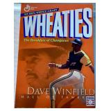 Kirby Puckett #34 Hall of Fame Inductee Commerative Baseball Bat and Hall of Fame Wheaties Cereal Boxes