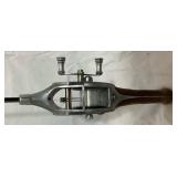 Antique Hurd Super Caster #45569 Casting Reel and Rod Combo with Wood Inlay Handle