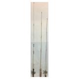 3 Vintage Fishing Poles and Reels