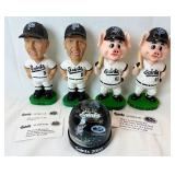 St Paul Saints Bobbling Head Dolls -Bacon (Saints Pig), Terwilliger and 2000 Saints Snow Globe